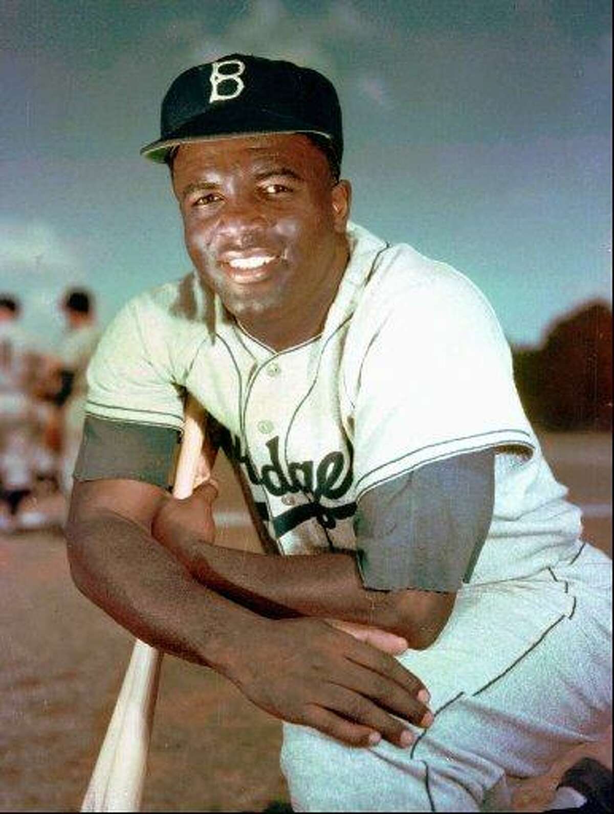 Brooklyn Dodgers Jackie Robinson poses in this 1952 file photo.
