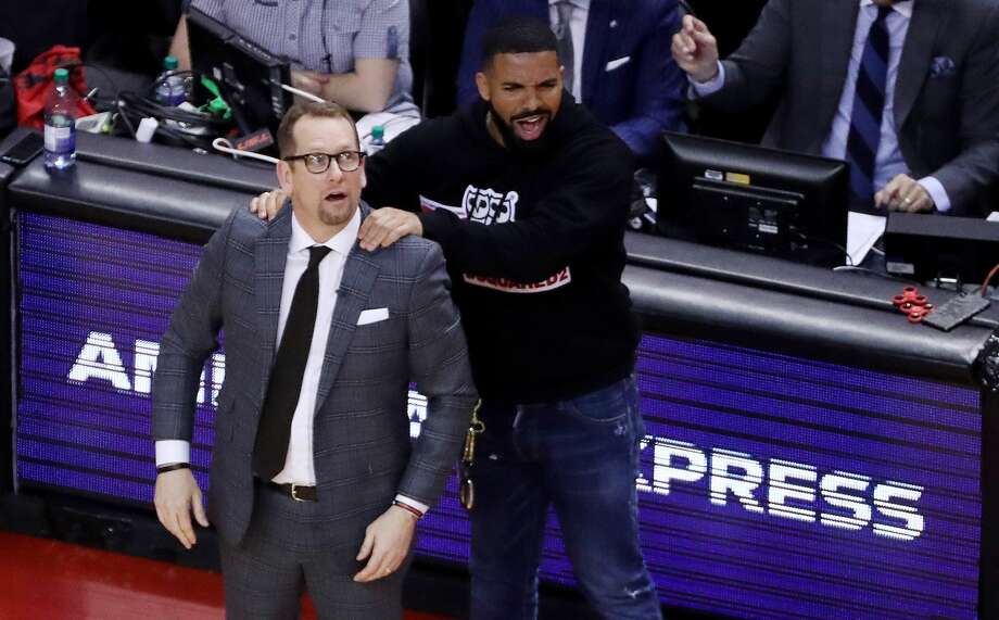 Drake shoulder-rub bibs handed out ahead of NBA Finals Game 2 - SFGate