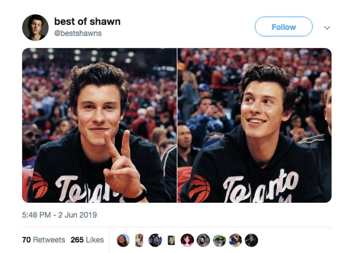 Shawn Mendes at Game 2 of the NBA Finals.