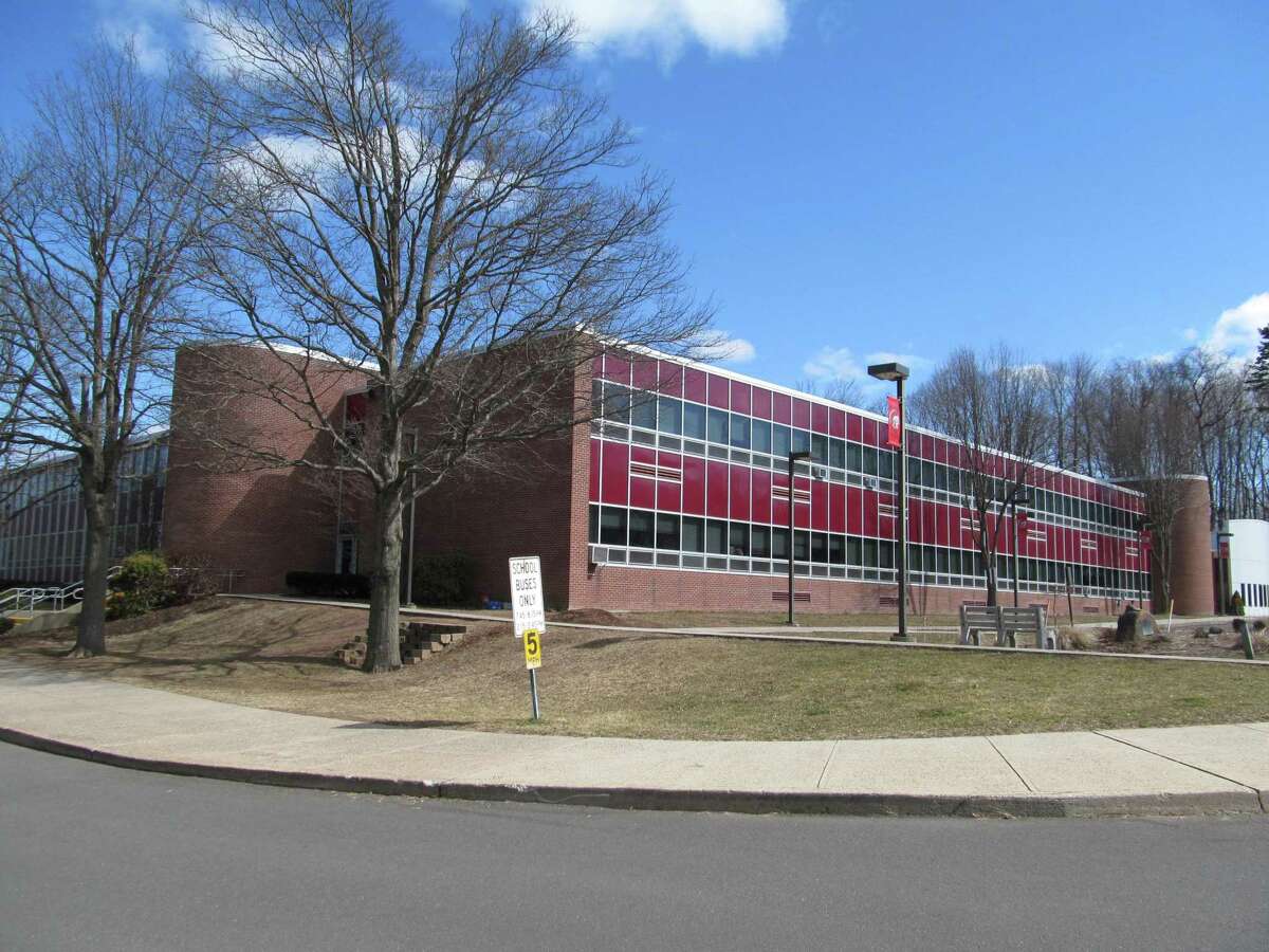 An undated exterior photo of Dodd Middle School in Cheshire.