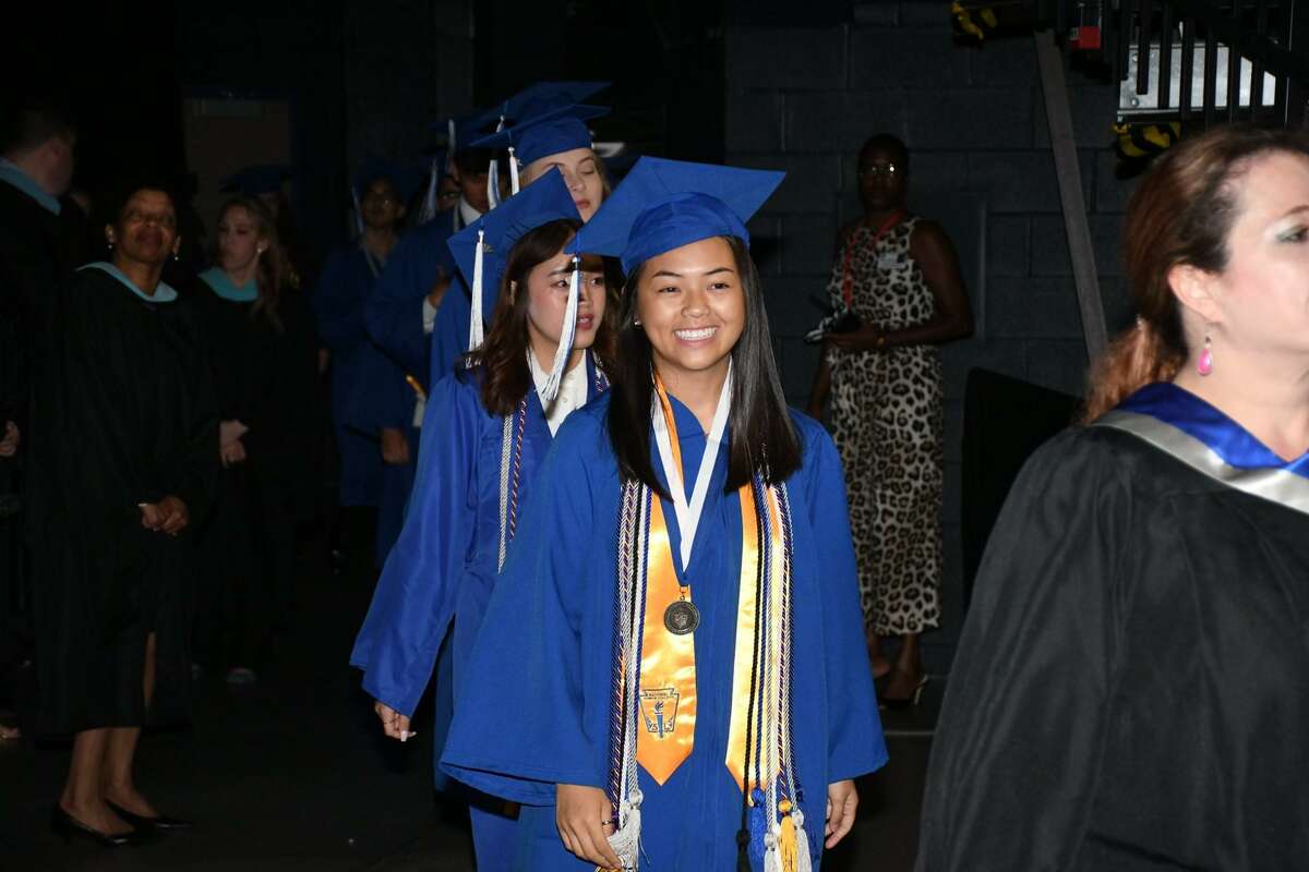 Cypress Creek High School graduates hold their commencement ceremony at the Berry Center on May 31.
