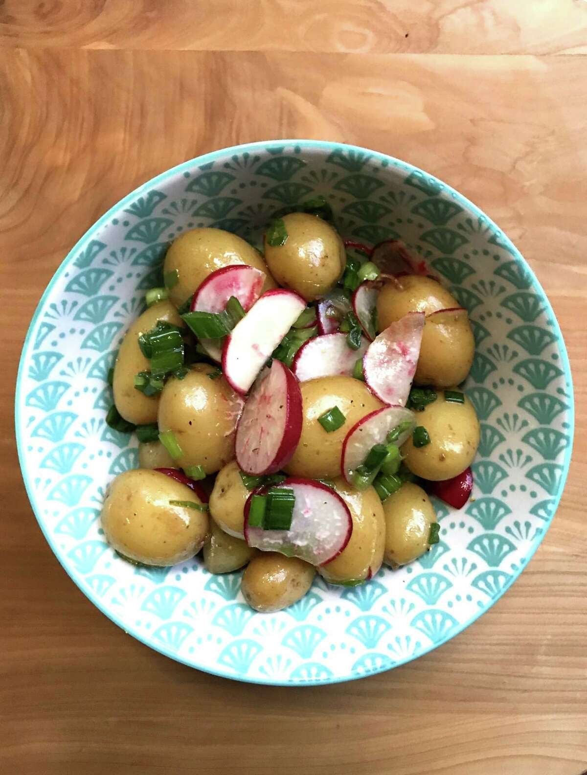 Ponzu Potato Salad with Radishes and Green Onions
