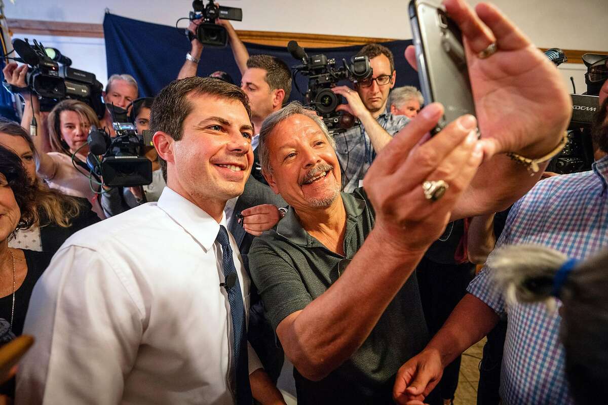FRESNO,CA-South Bend, Indiana Mayor Peter ‘Pete’ Buttigieg holds a town hall meeting at the Tuolumne Hall in Fresno on Monday, June 3, 2019.
