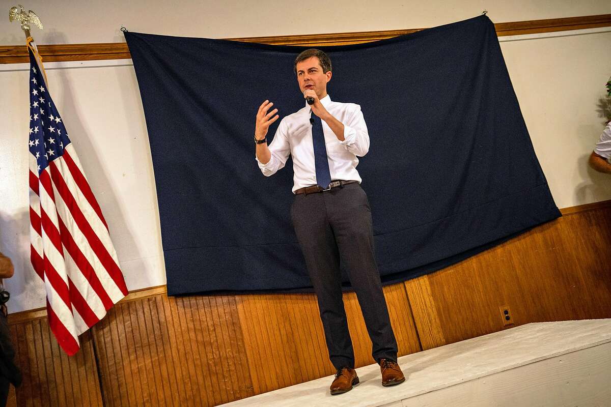 FRESNO,CA-South Bend, Indiana Mayor Peter ‘Pete’ Buttigieg holds a town hall meeting at the Tuolumne Hall in Fresno on Monday, June 3, 2019.