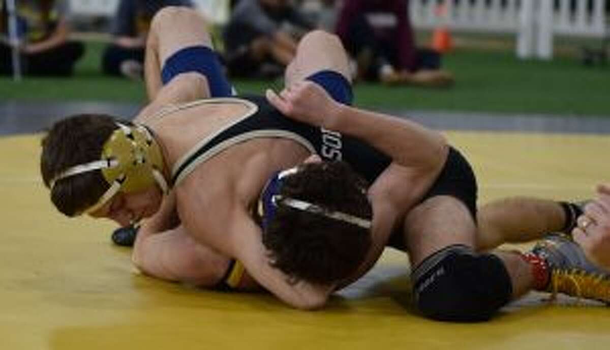 Garrett Sollenberger works toward a pin at the Bash
