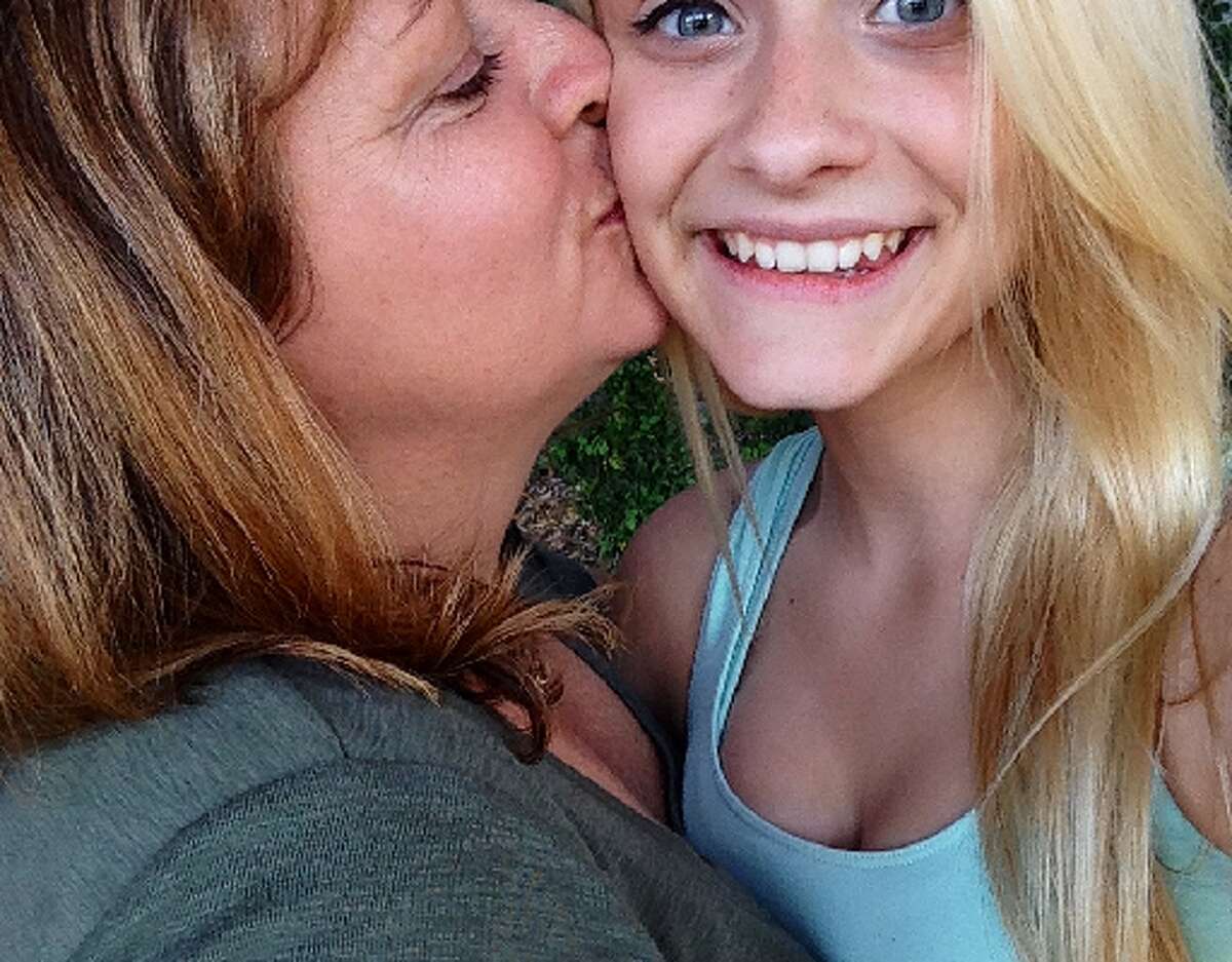 The loss of Abby Anderson, right, is driving Gillian Anderson, left, to battle teen depression through a partnership with a popular Broadway musical. — Submitted photo