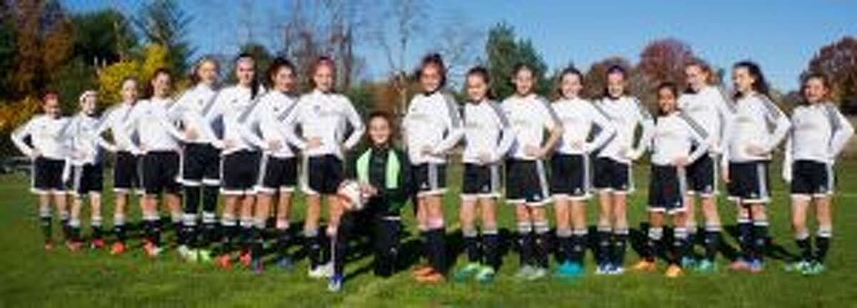 Extreme U14-15 team members are captain Annie Deal, captain Ana Carlos, captain Grace Lesko, captain Grace Hickey, Sarah McStravick, Alaina Doris, Julianna Buehler, Hannah Seymour, Gabby Biondi, Chelsea Cunha, Fiona Thompson, Amanda Ruchalski Sona Kocinsky, Calyn Carbone, Rachel Kapteina, Caitlin Ghent, Mia Wurst, Ashley Velloso and Lexie Yardis.