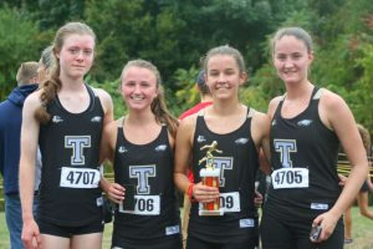 Molly Malloy, Margaret LoSchiavo, Kate Romanchick and Sophia Hopwood competed well for Trumbull High at the Wickham Invitational.