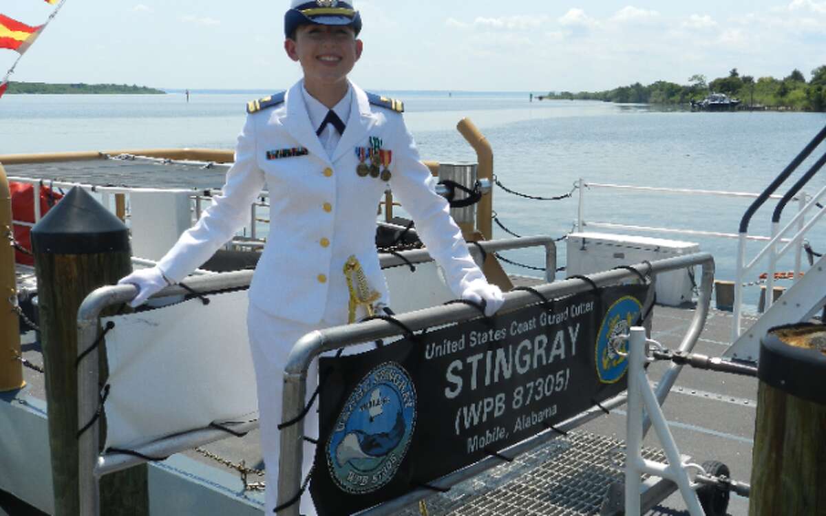 Trumbull native Lydia DeCastra, a St. Joseph graduate, recently took command of the Coast Guard Cutter Stingray.