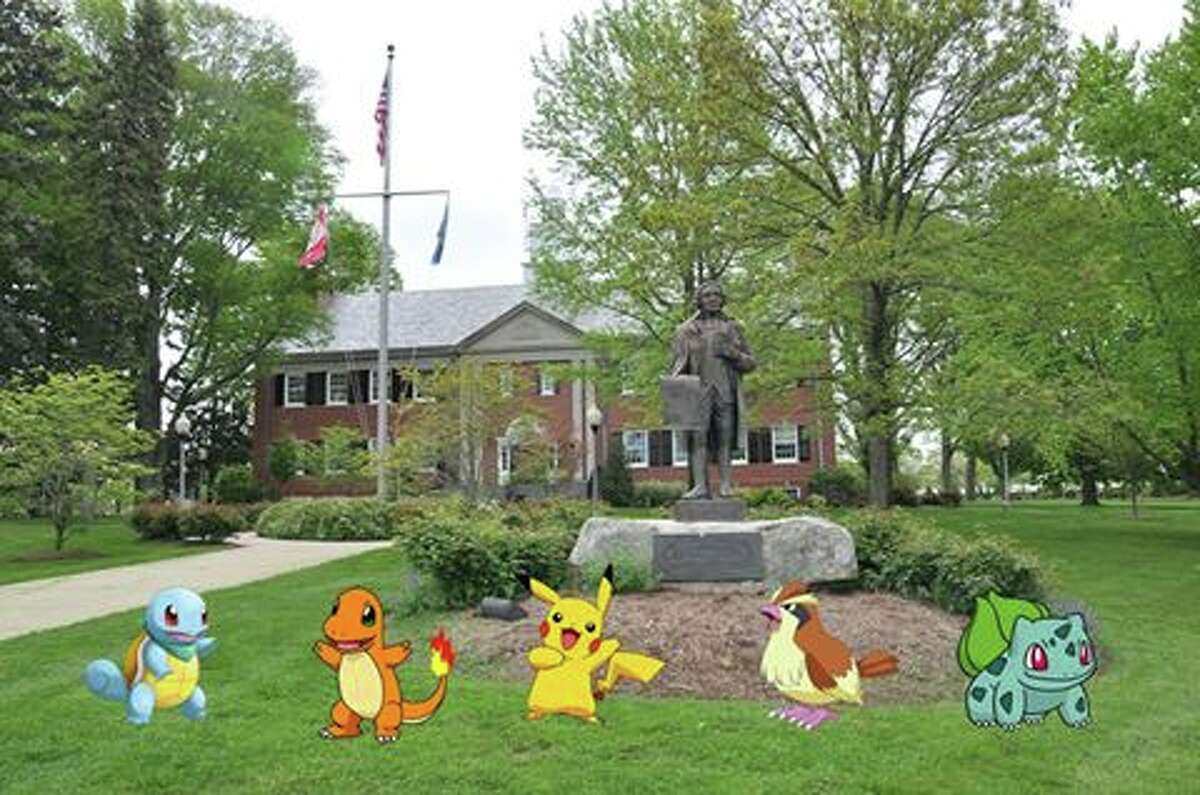 The Trumbull Town Hall area is a Pokémon Go hot spot.
