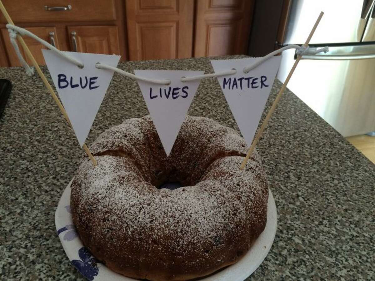 Trumbull resident Shannon Pranger made this cake for the officers of the Trumbull Police Department.