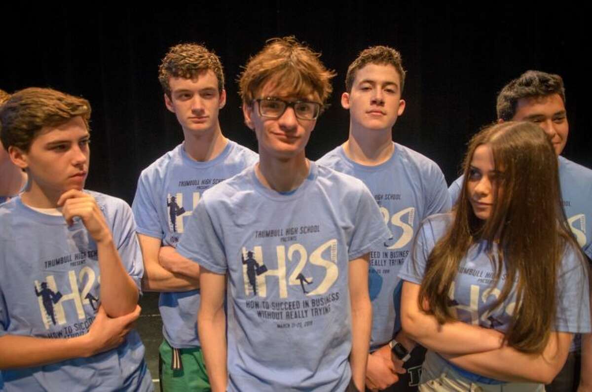 Senior Michael Lepore, center, won for Outstanding Lead Actor Monday at the Connecticut High School Musical Theater Awards. Michael won the Outstanding Support Actor award each of the last two years, making Monday's victory his third award in three year — an accomplishment that has never been achieved before at the CHSMTA.