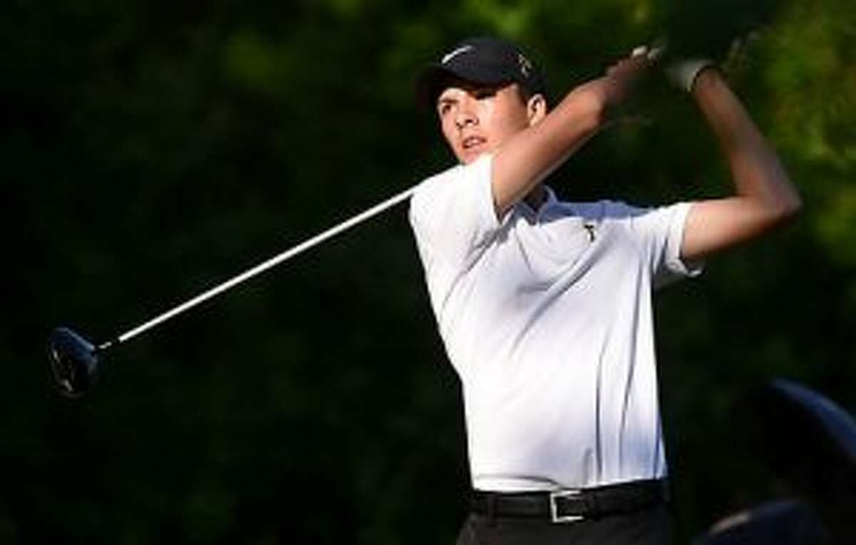 Ryan Levy shows off his swing at the FCIAC championships. — Dave Stewart photo