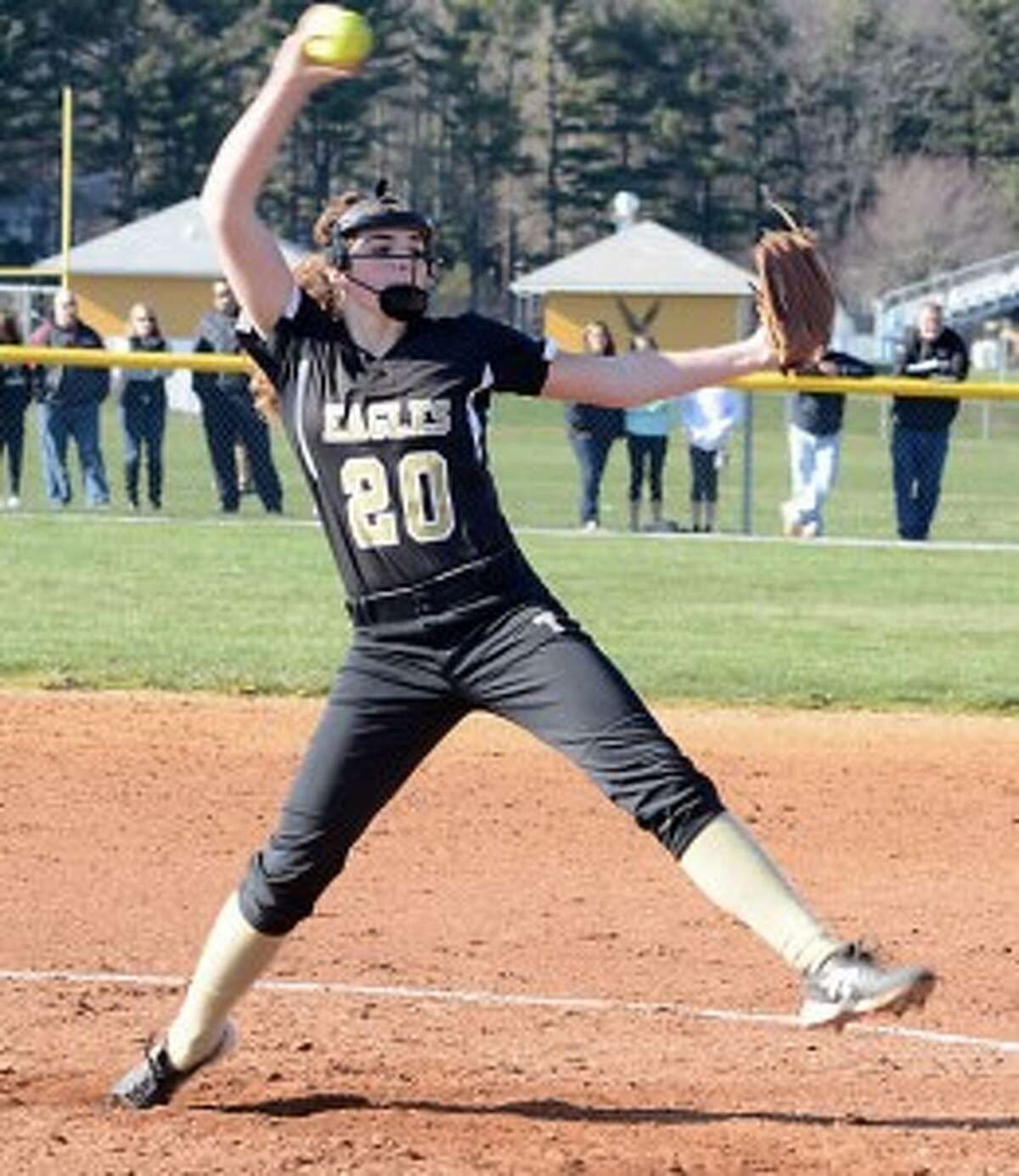 Ally Szabo struck out 12 batters against Warde. — Andy Hutchison photo