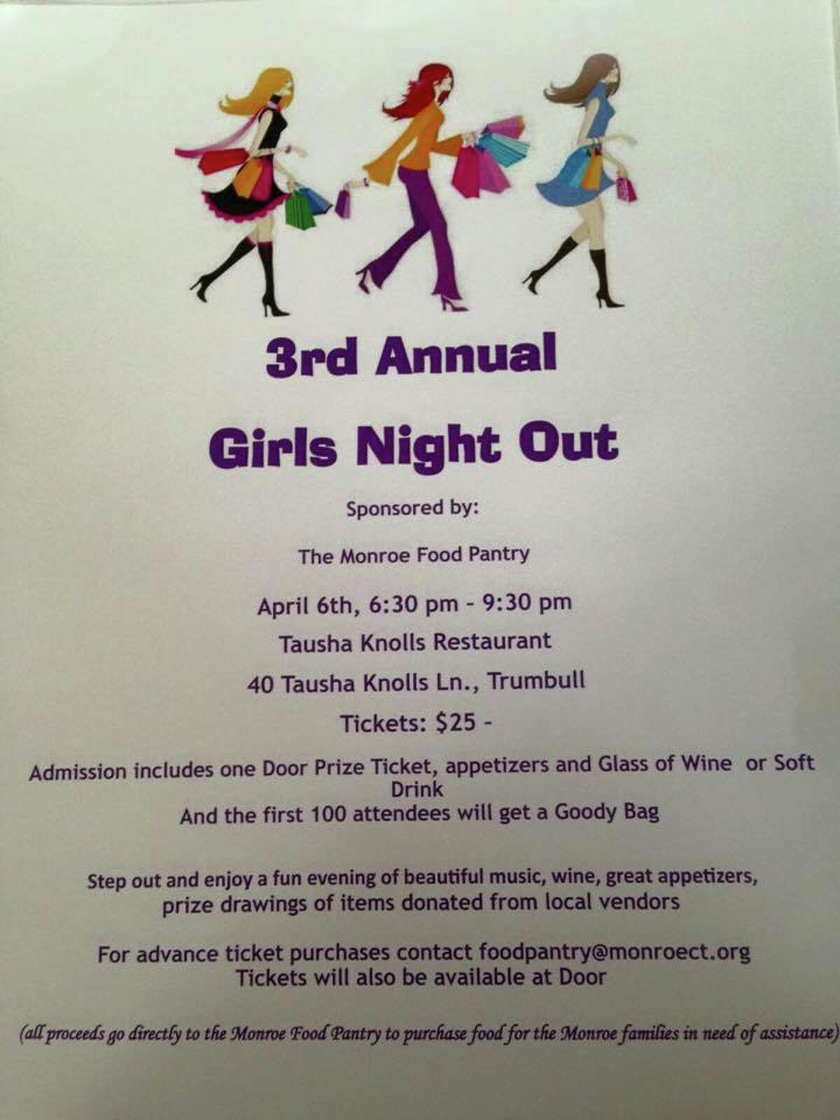 The third annual Girls Night Out poster.