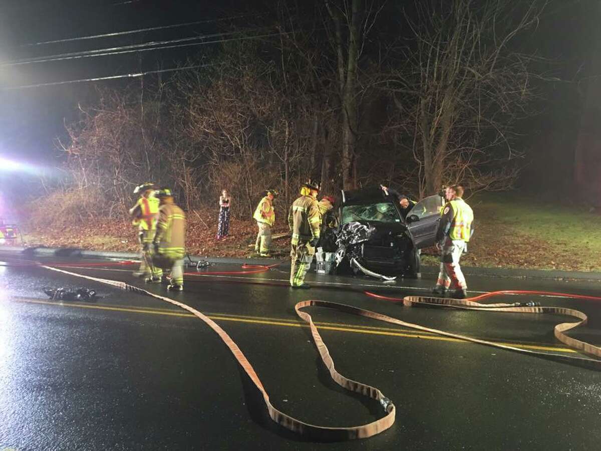 The scene of the accident on Church Hill Road between Edison Road and Taits Mill Road that involved Town Clerk Suzanne Burr Monaco and her husband, Domenic.