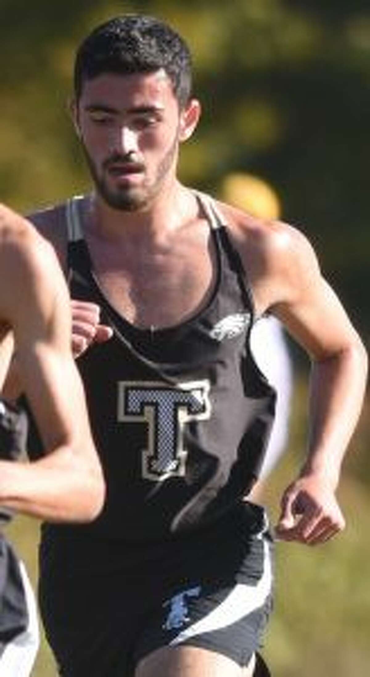 Trumbull's Tyler Rubush placed eighth at the FCIAC championship. — Dave Stewart photo