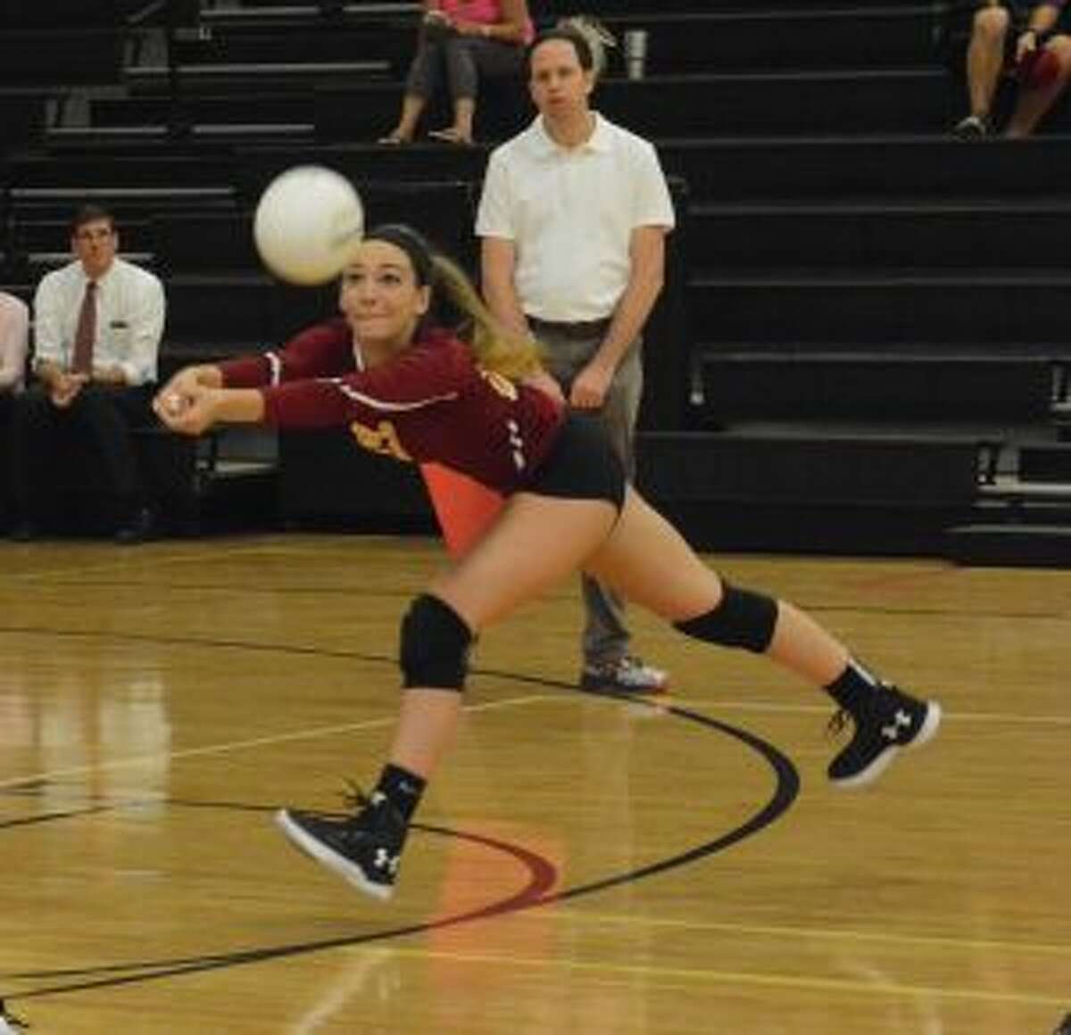 Bridget Fatse was a force at the net and in service for St. Joseph. — Andy Hutchison photo