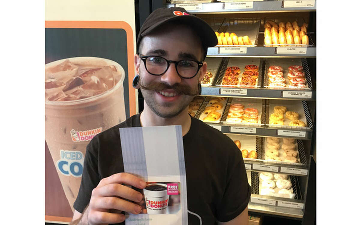 The clerk from Dunkin Donuts with the gift card.