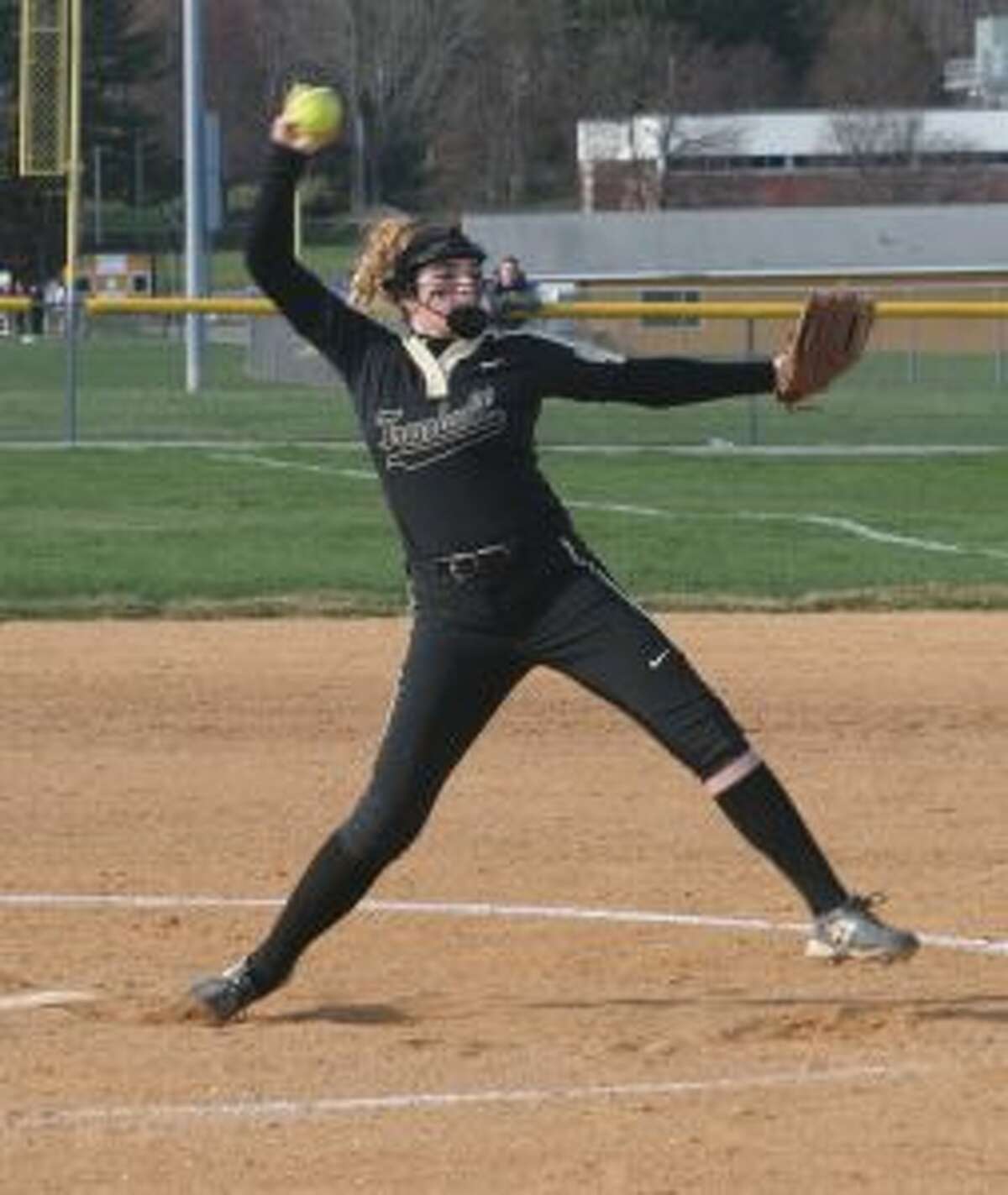 Ally Szabo pitched a two-hitter and struck out five in the 3-0 semifinal victory. — Bill Bloxsom photo