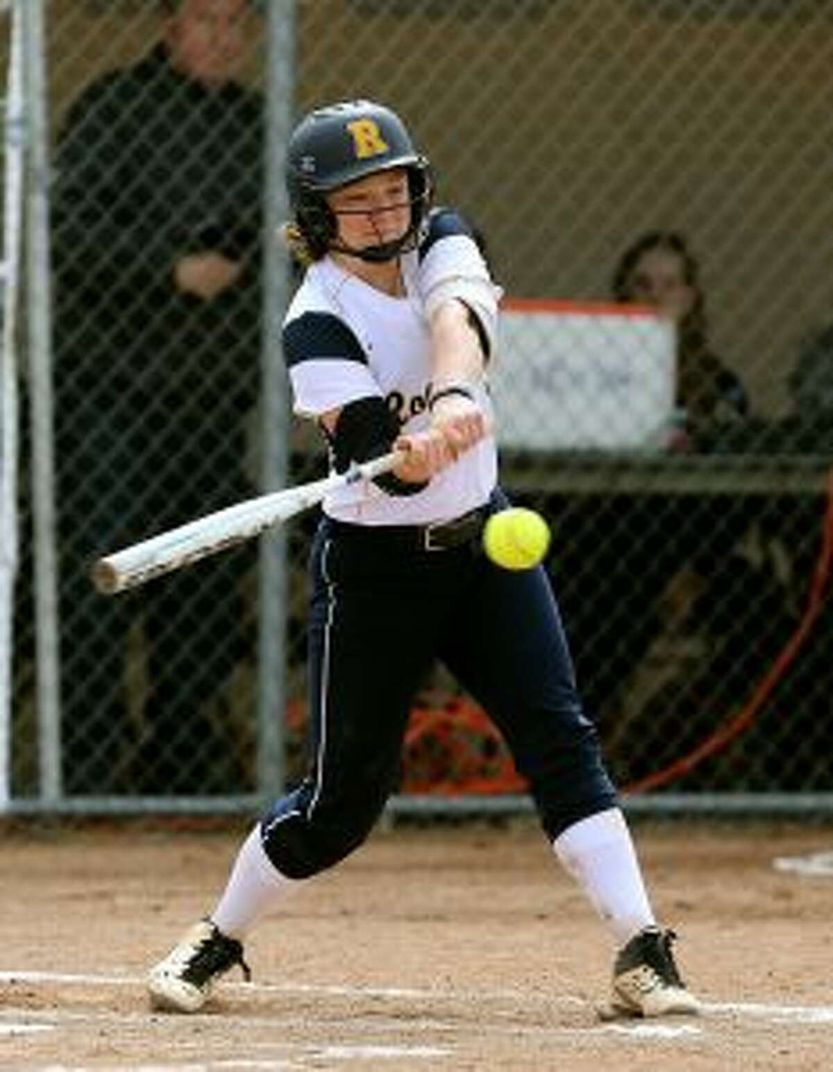 Harleigh Kaczegowicz is both an Academic all-star and the University of Rochester’s leading batter. — University of Rochester photo
