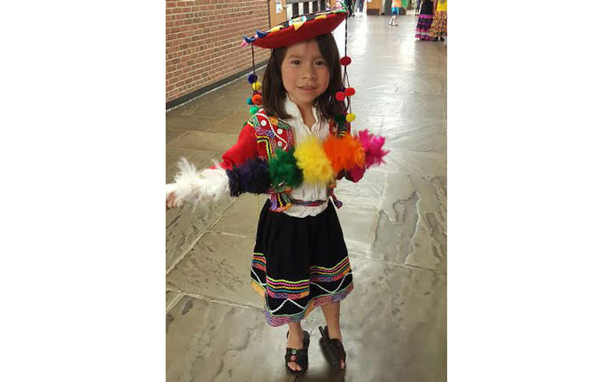 Middlebrook student represents Peru in the Parade of Nations.