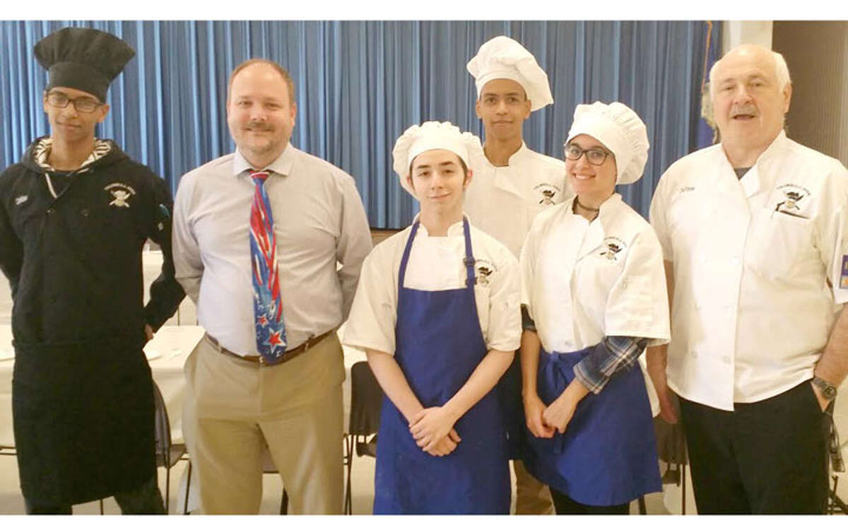 Christian Sweeney; Library Director, Stefan Lyhne-Nielsen; Anthony Moutinho; Andrew Sweeney; Amanda Suarez; and Chef Craig Voytek.