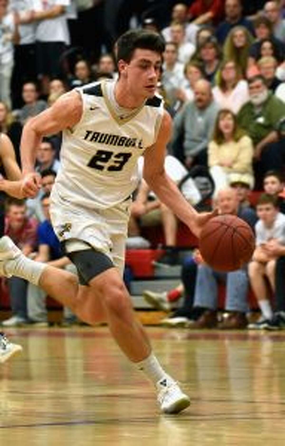 Trumbull's Johnny McElroy scored 18 points to lead the Eagles. — Dave Stewart photo