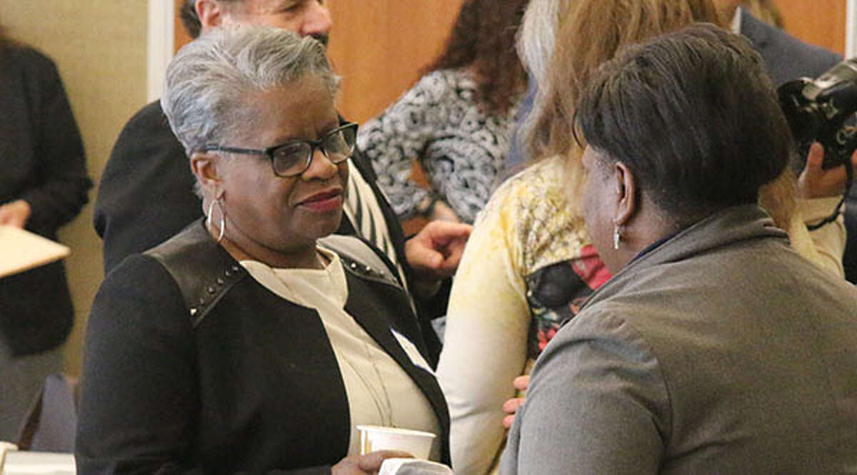 State Sen. Marilyn Moore, left, will hold three public budget meetings with constituents.