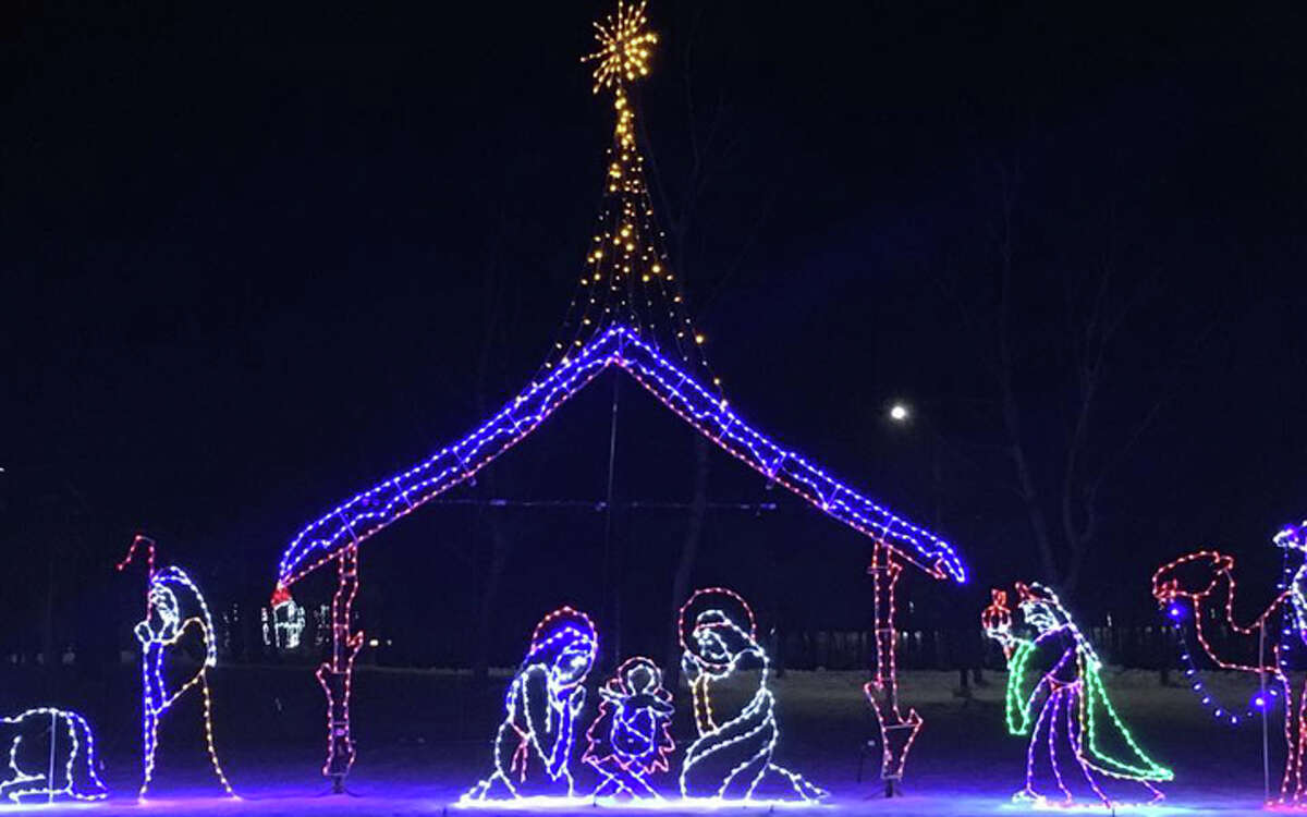 Nativity scene, sponsored by the Knights of Columbus.