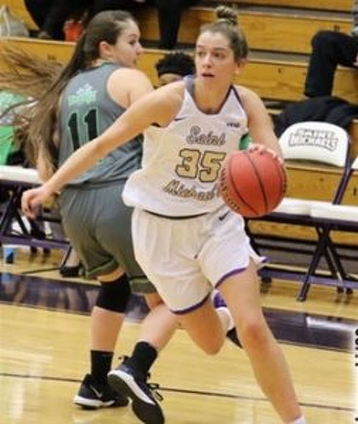 Alyssa Breunig scored 18 points and had 10 rebounds against Vermont. - Jim Laskarzewski photo