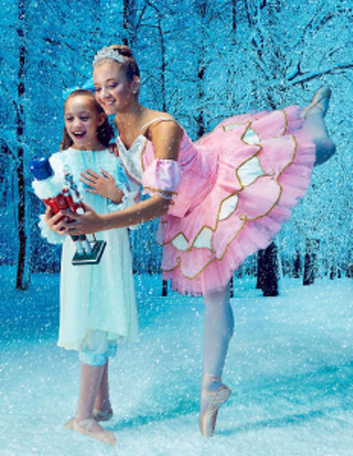 Maya Minella and Natalie Devito, shown here in a studio photo, are featured in the upcoming performance of A Winter Ballet at Trumbull High School. — Gregory Kirkpatrick photo