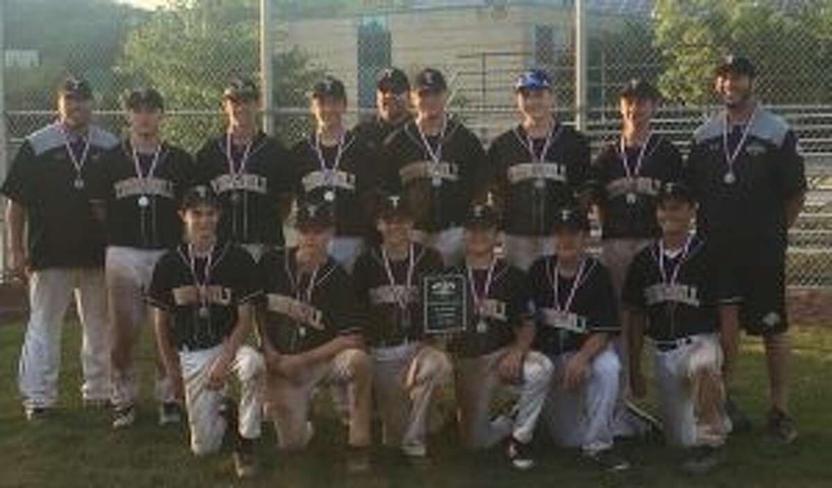 Team members (front row) are: Johnny Bova, Bryan Kraus, Joey DeRienzo, Erik Osterberg, Charlie Langworth and Justin Delaney; (second row) head coach Mike Buswell, Grayson DeFelice, Jack Wallace, Michael Brown, assistant coach John Bova, Dylan Moran, Niko Coclin, Jack Ligouri and assistant coach Tyler Feldman.