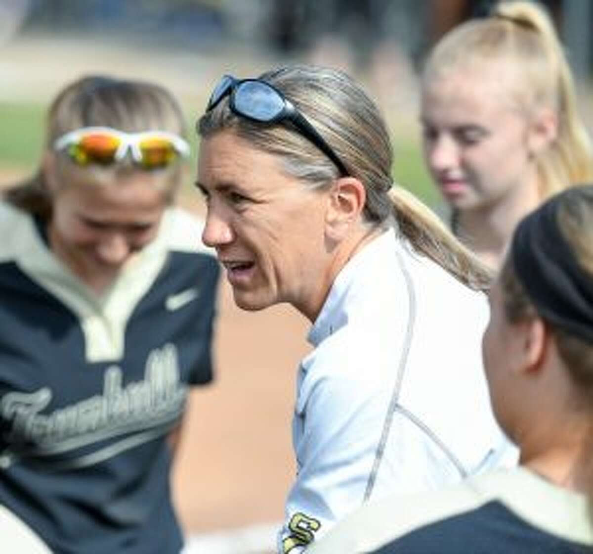 Trumbull head softball coach Jacqui Sheftz was feted by the CHSCA. - David G. Whitham photo