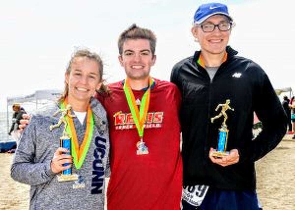 Kate Romanchick, Shane Romanchick and Matt Ferraro stood out at the Fairfield Half Marathon.