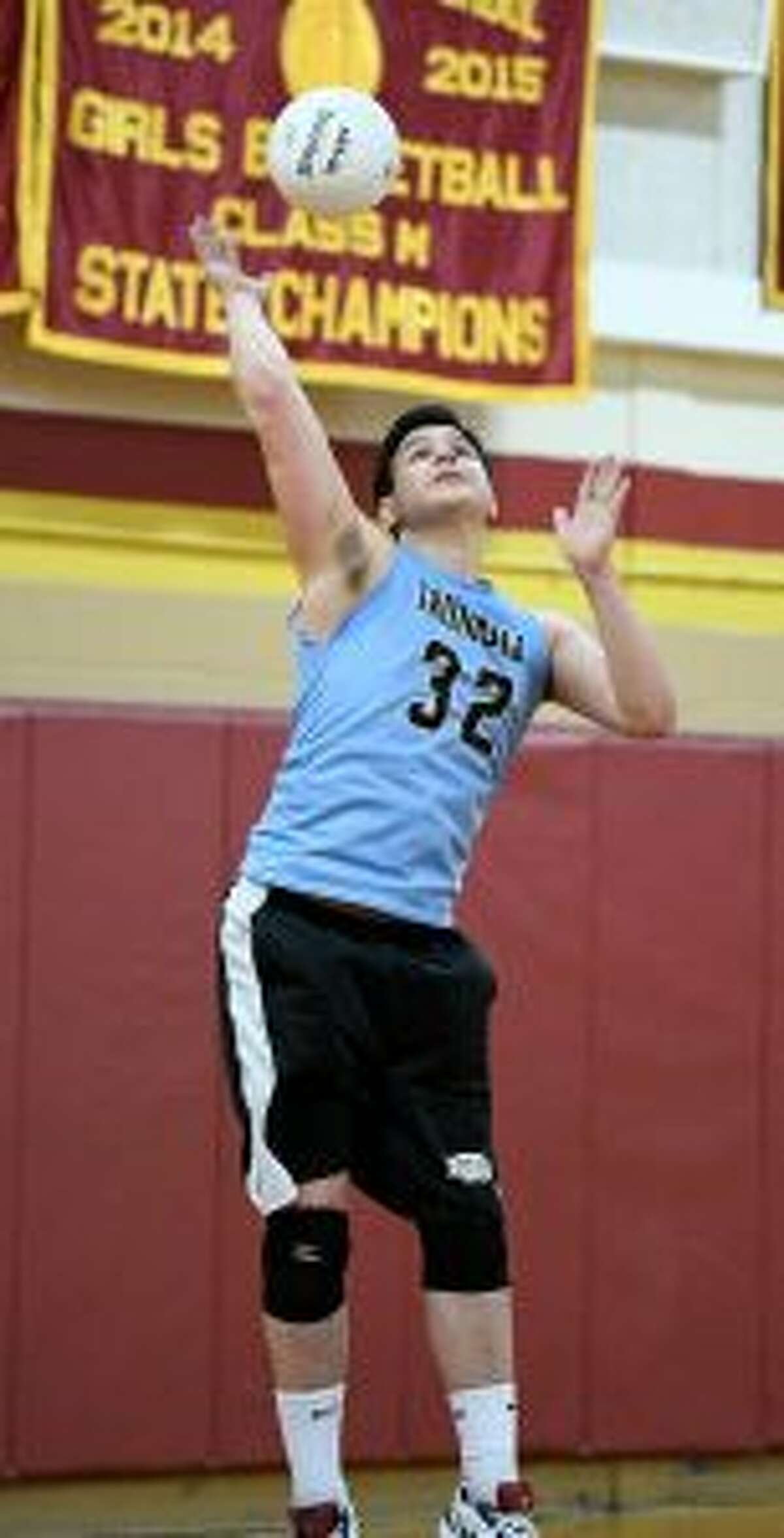 Nick Johnson is a senior captain and libero for the Eagles. — David G. Whitham photo