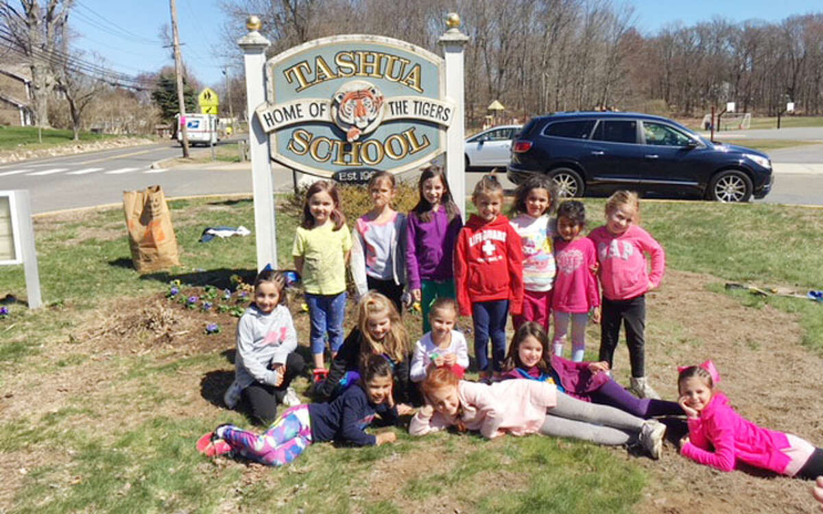 Tashua Elementary School Girl Scout Troops join forces for Earth Day