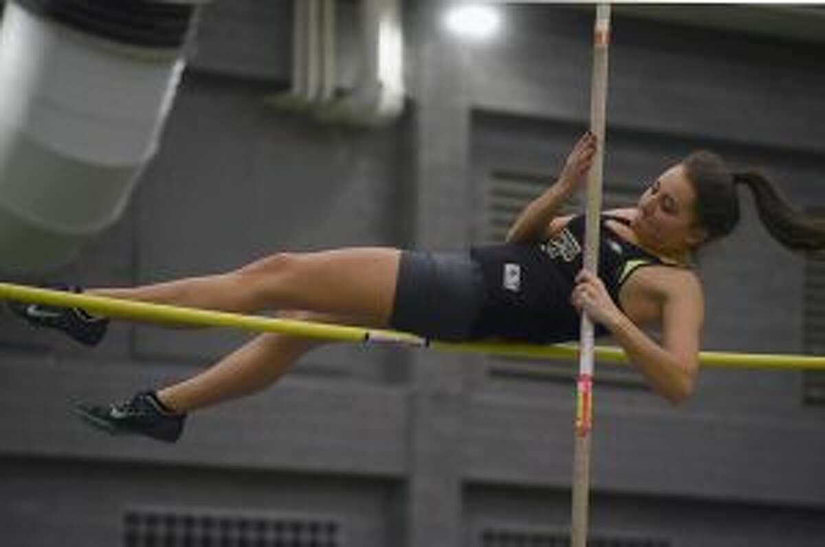 Aleksandra Misiewicz placed third in the pole vault. — Dave Stewart photo