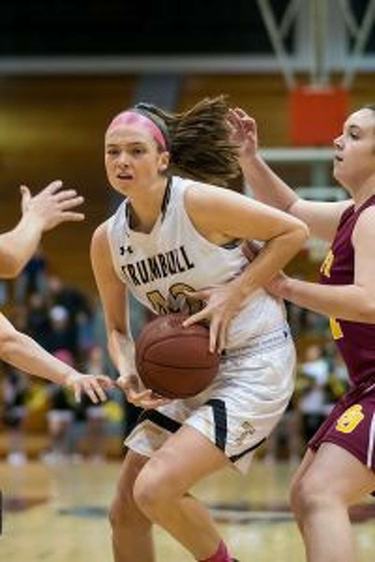 Trumbull High's Brady Lynch, Aisling Maguire and Julie Keckler have led the Eagles to 10-consecutive wins. — David G. Whitham photo