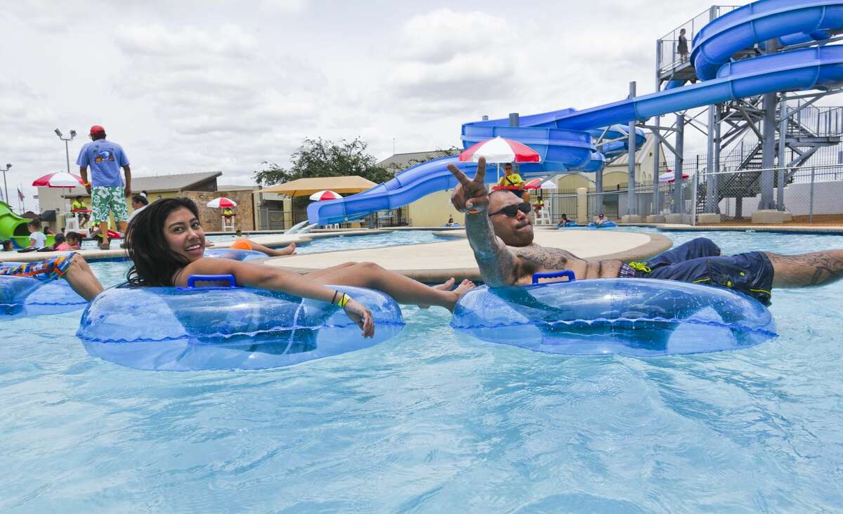 Laredoans enjoy tubing, sliding and the pool on Saturday, June 1, 2019, during the opening of Sisters of Mercy Water Park.