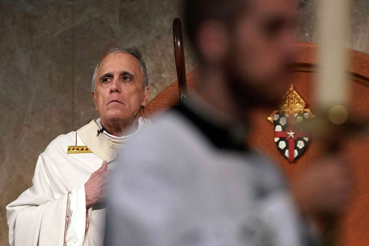 Cardinal Daniel DiNardo presides over a Mass of Ordination for candidates for the priesthood at the Co-Cathedral of the Sacred Heart in Houston Saturday, June 1, 2019. DiNardo, leading the U.S. Catholic Church's sex abuse response, has been accused of mishandling a case where his deputy allegedly manipulated a woman into a sexual relationship, even as he counselled her husband and solicited their donations.