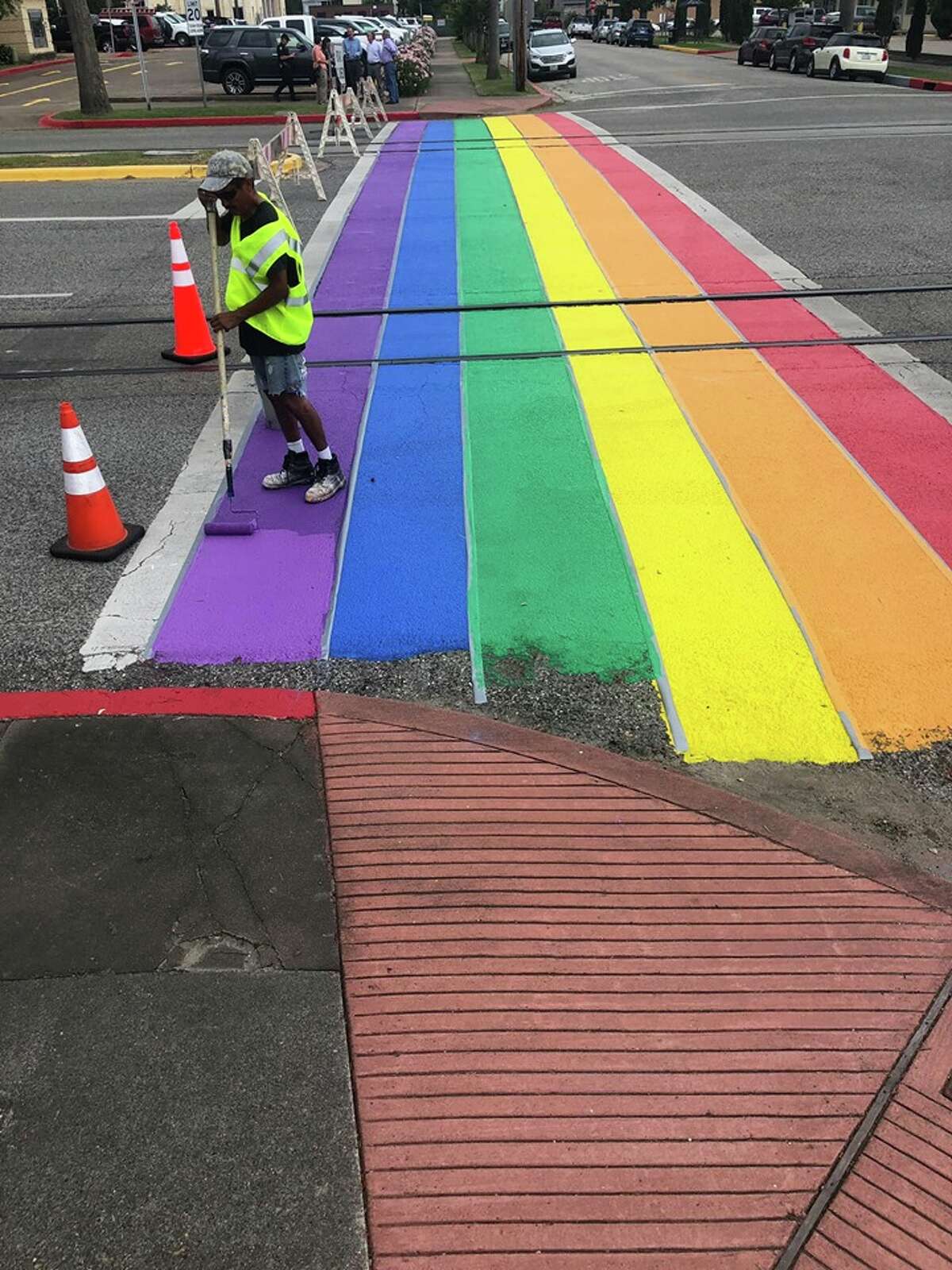 Galveston celebrates LGBT Pride month with new rainbow crosswalk