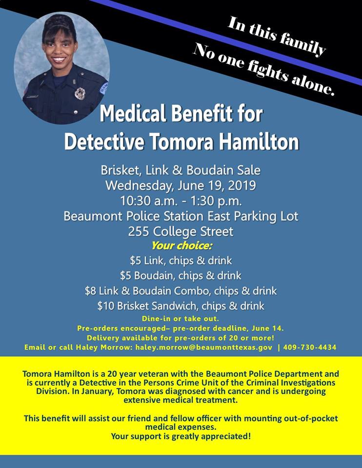 BPD to host benefit for detective with cancer