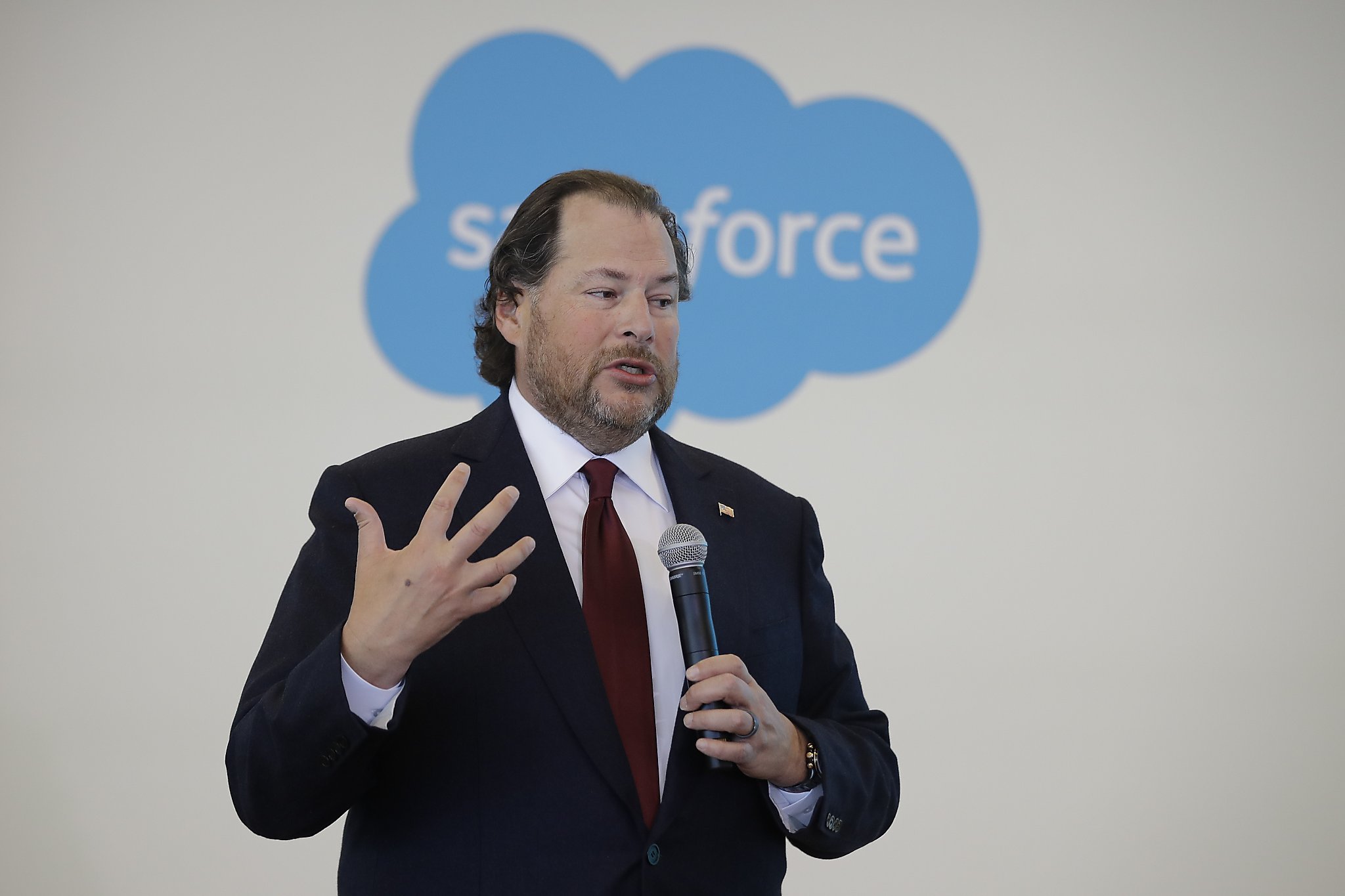 Salesforce CEO Marc Benioff calls out new workers in Slack