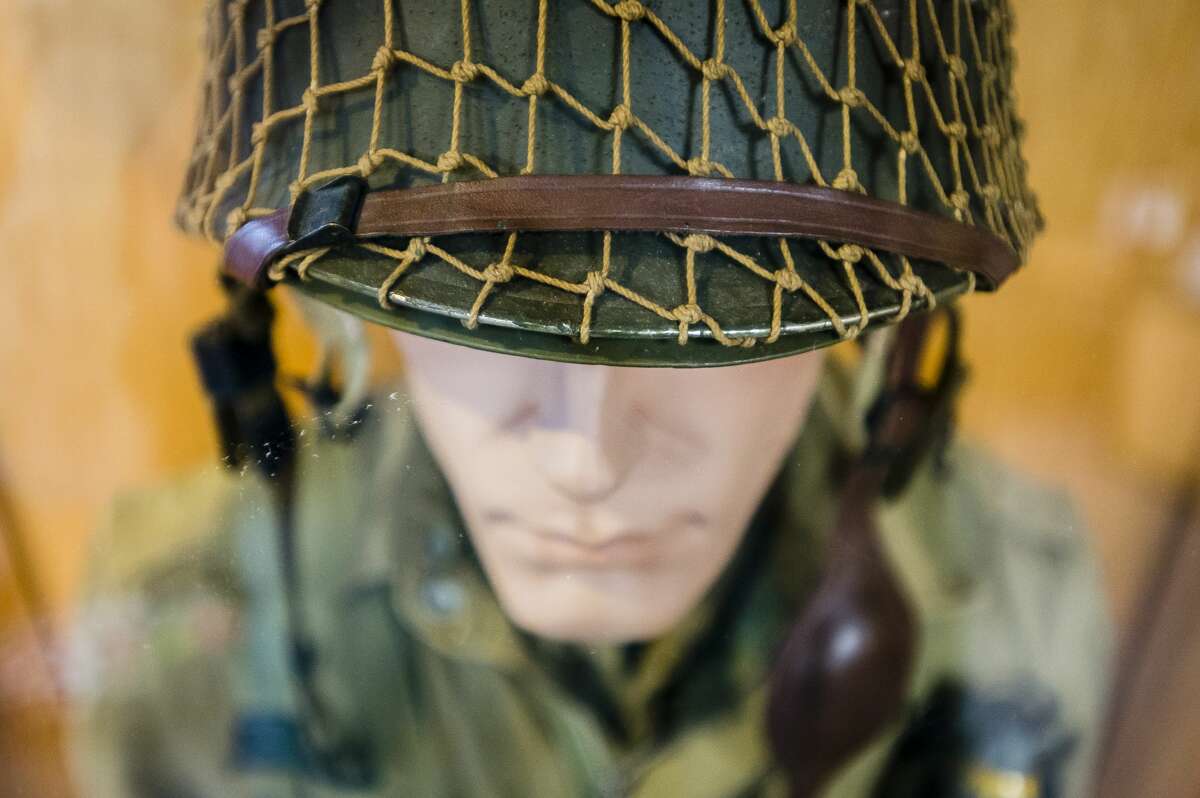 An exhibit of World War II memorabilia collected by Steve Berge, called "D-Day Remembered," is open at the Veterans Recognition Center & Museum in Midland on Wednesday, June 5, 2019. The exhibit will be open every day through June 11, and every Tuesday thereafter. (Katy Kildee/kkildee@mdn.net)