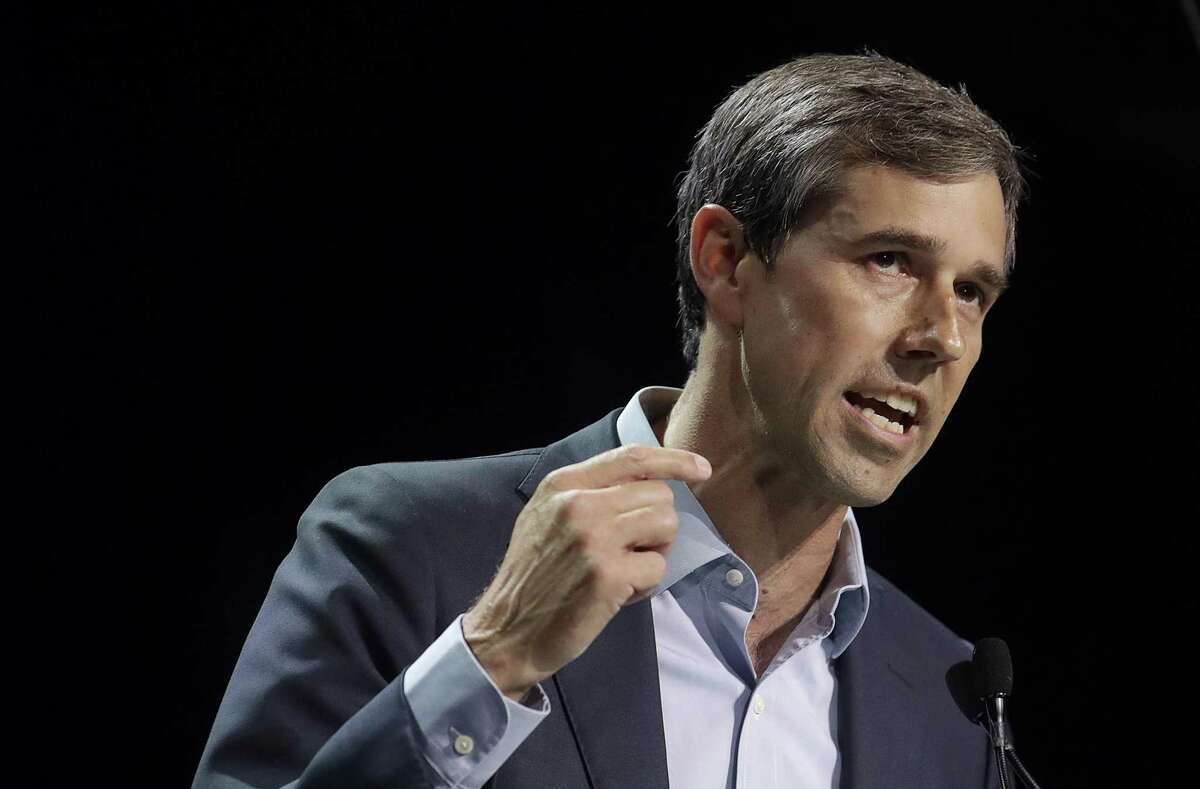 In this June 1, 2019, photo, Democratic presidential candidate and former Texas Congressman Beto O'Rourke speaks during the 2019 California Democratic Party State Organizing Convention in San Francisco. O’Rourke has unveiled a voting rights proposal he says can increase voter registration by 50 million and raise nationwide voter turnout to 65% _ seeking to ensure that 35 million new voters cast ballots in the 2024 presidential race. (AP Photo/Jeff Chiu)