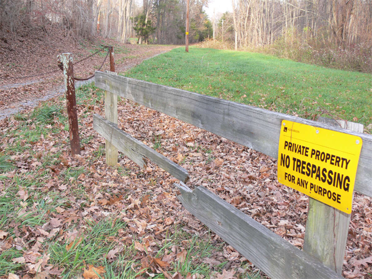The entrance to the 35-acre Aquarion property on Beardsley Road where equipment more than four decades old in a pump station will be replaced.
