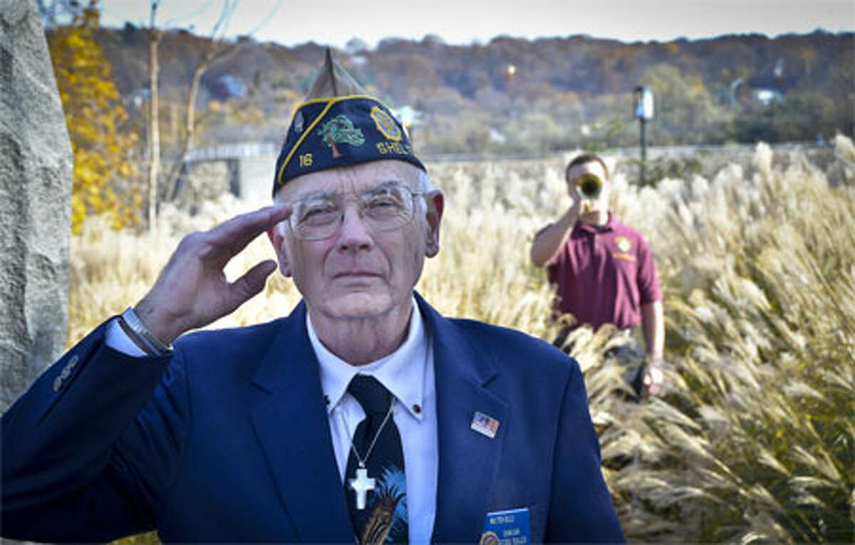 A Wayne Ratzenberger photo of the 2011 Veterans Day ceremony in Shelton.