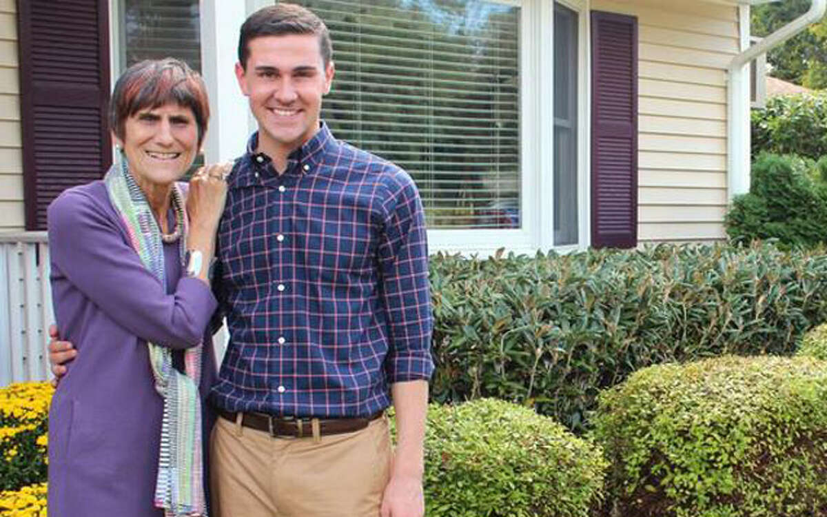 Shelton P&Z candidate Jimmy Tickey with longtime U.S. Rep. Rosa DeLauro, a fellow Democrat who has campaigned for him this year.