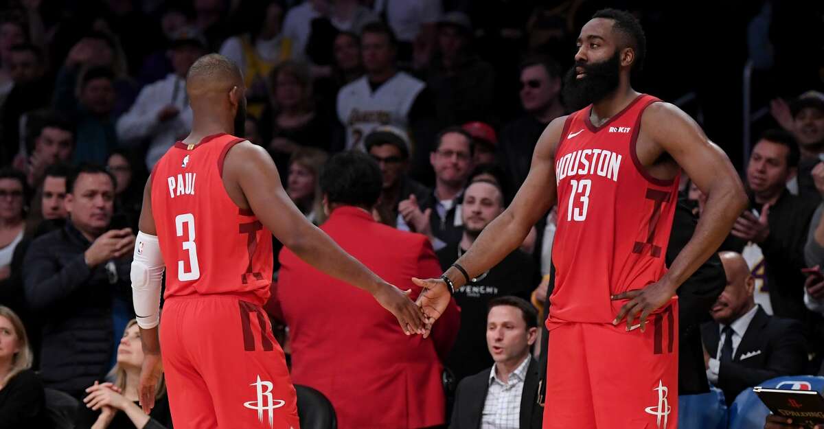 PHOTOS: Rockets game-by-game James Harden #13 of the Houston Rockets and Chris Paul #3 react as they both foul out during a 111-106 Los Angeles Lakers win at Staples Center on February 21, 2019 in Los Angeles, California. (Photo by Harry How/Getty Images) Browse through the photos to see how the Rockets did in each game last season.